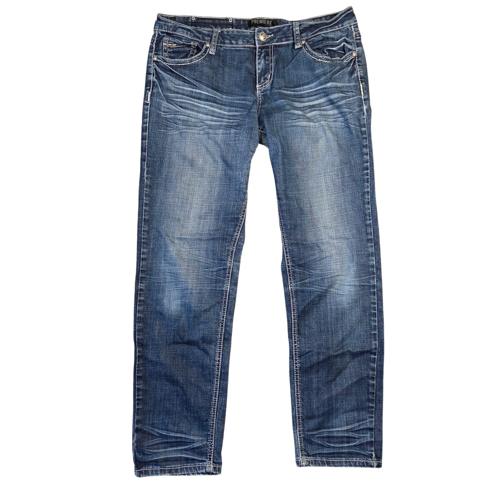 PREMIERE by Rue21 Low Rise Skinny Jeans Womens Size‎ 13/14 Blue Denim Western